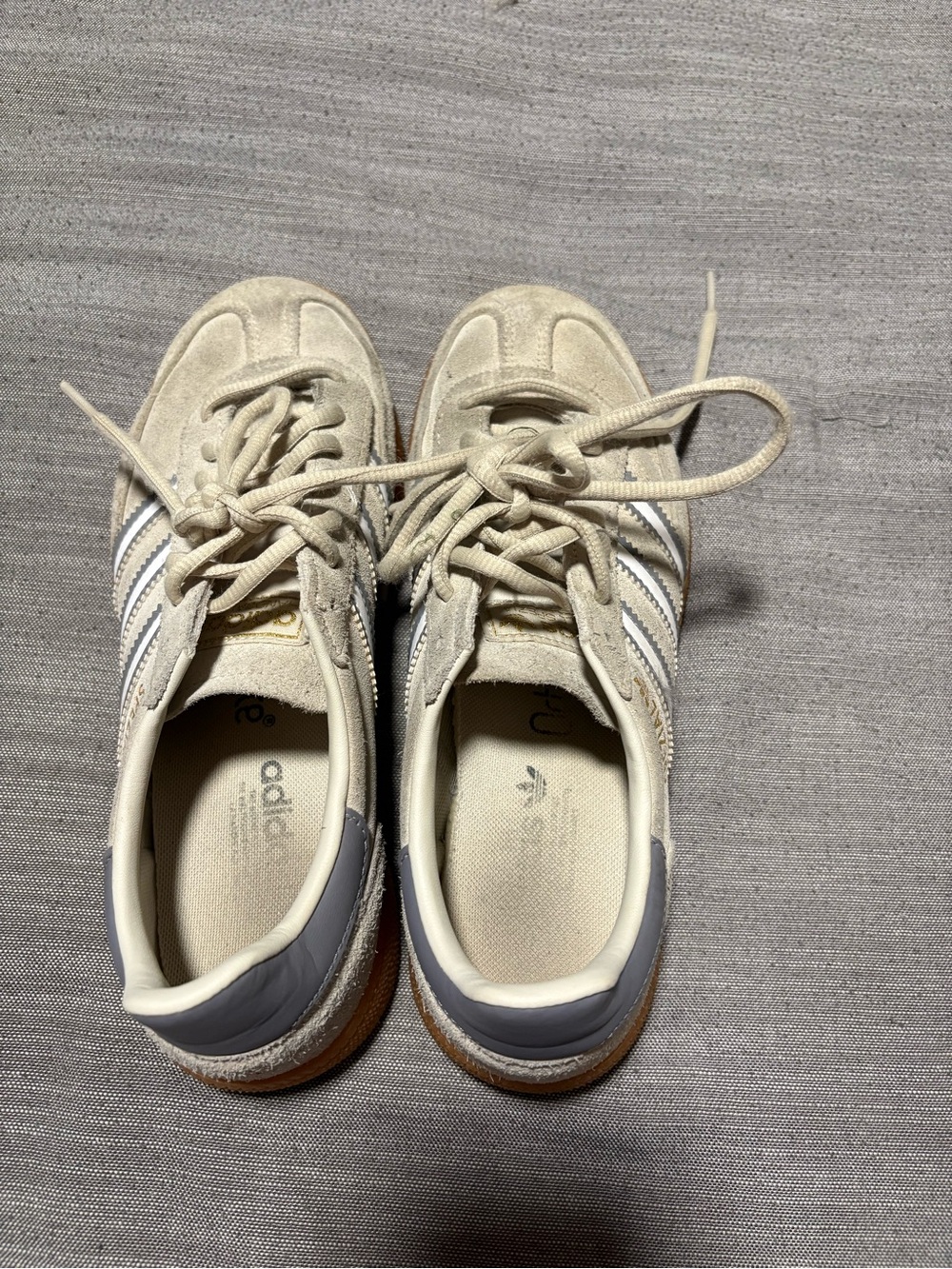 adidas spezial kids grey Suede Sneakers with white/ grey Stripes